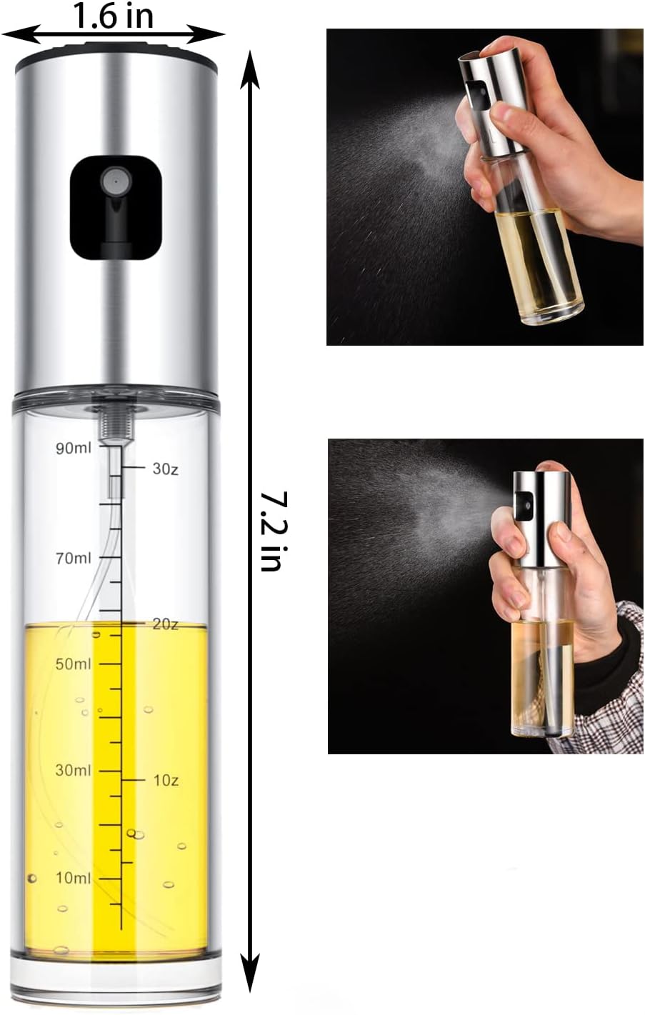 Oil Sprayer for Cooking,100Ml Olive Oil Spritzer,Oil Sprayer for Air Fryer, Salad,Bbq,Roasting -1