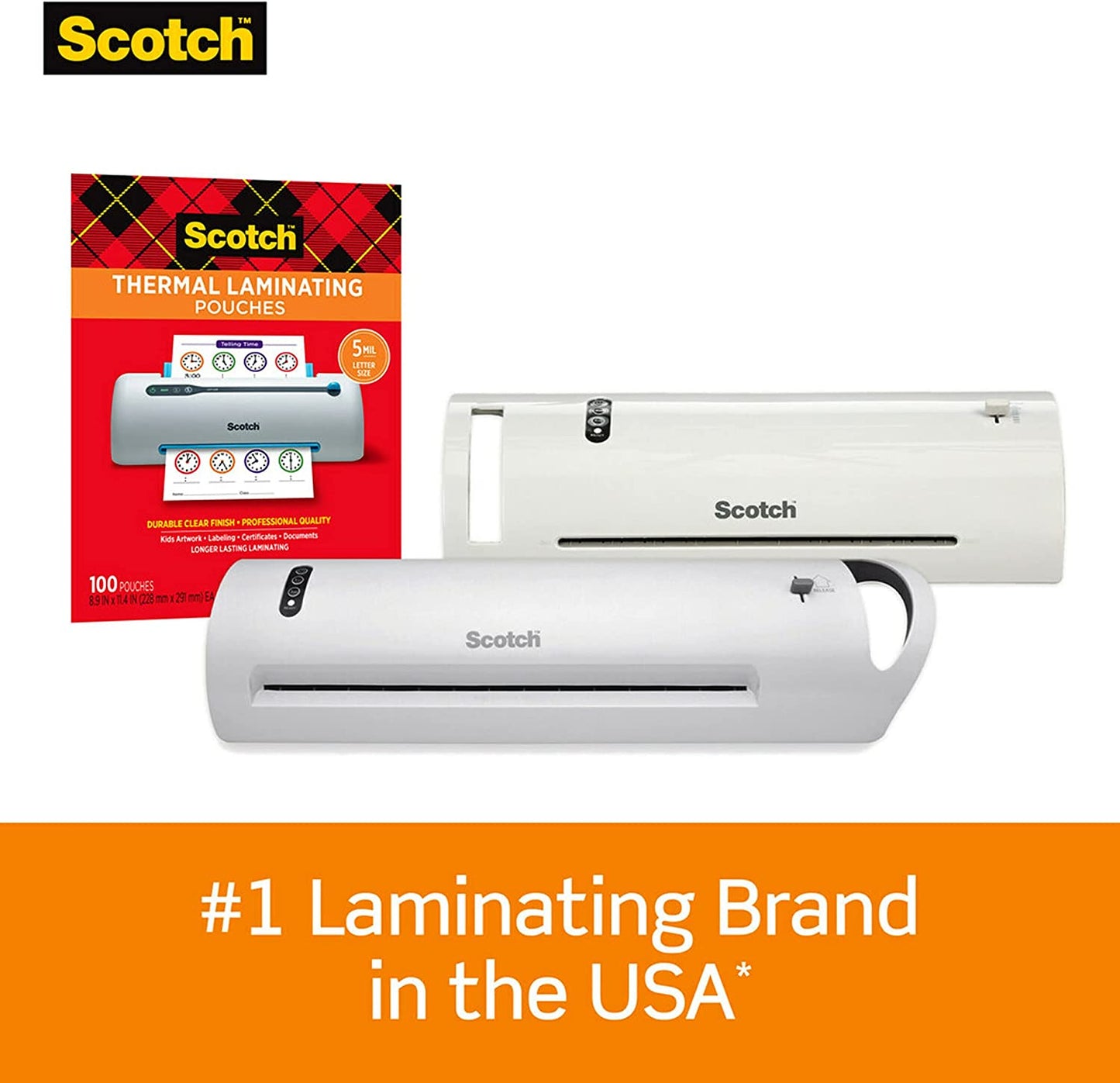 Thermal Laminating Pouches, 100 Pack Laminating Sheets, 3 Mil, 8.9 X 11.4 Inches, Education Supplies & Craft Supplies, for Use with Thermal Laminators, Letter Size Sheets (TP3854-100)