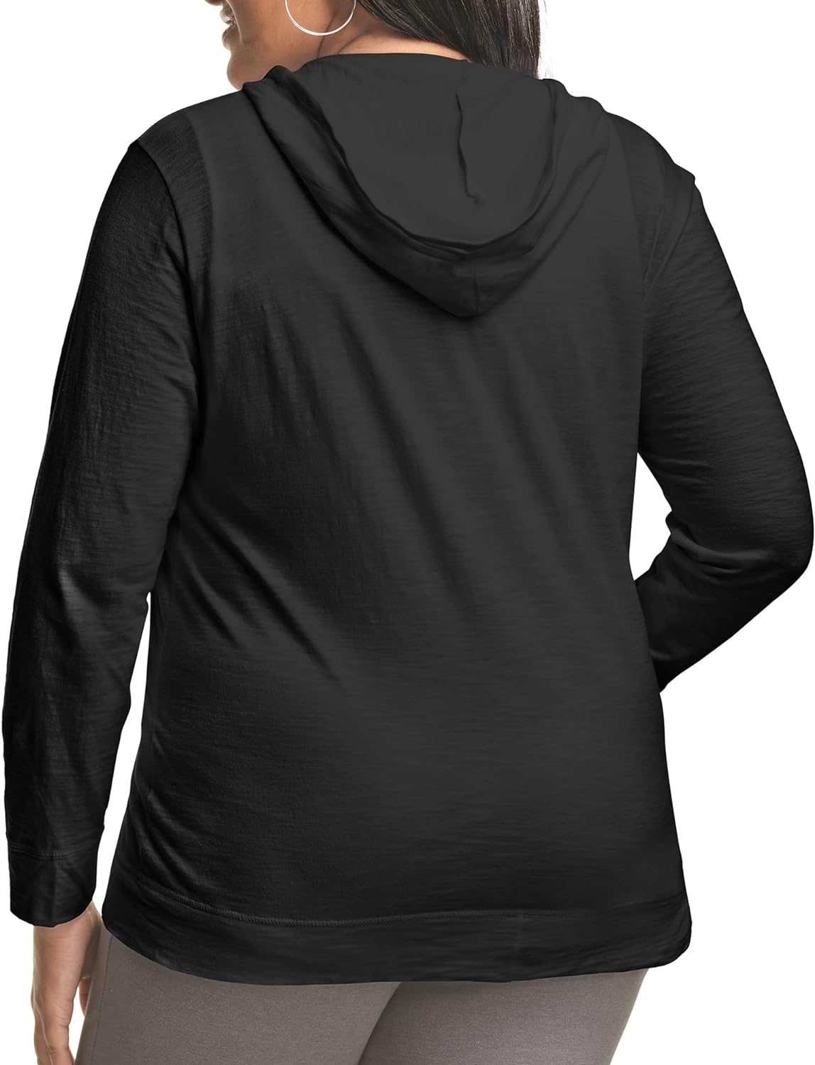 JUST MY SIZE Women'S plus Size Full, Lightweight Zip-Up Hoodie