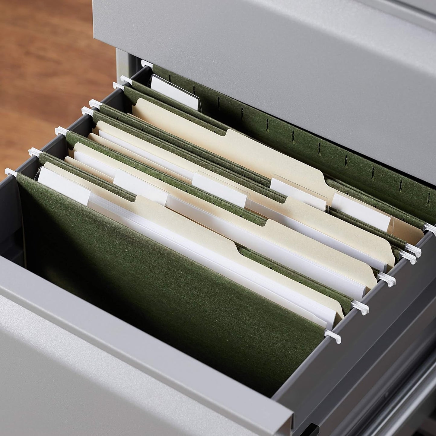 Hanging Organizer File Folder, Letter Size, Green - Pack of 25