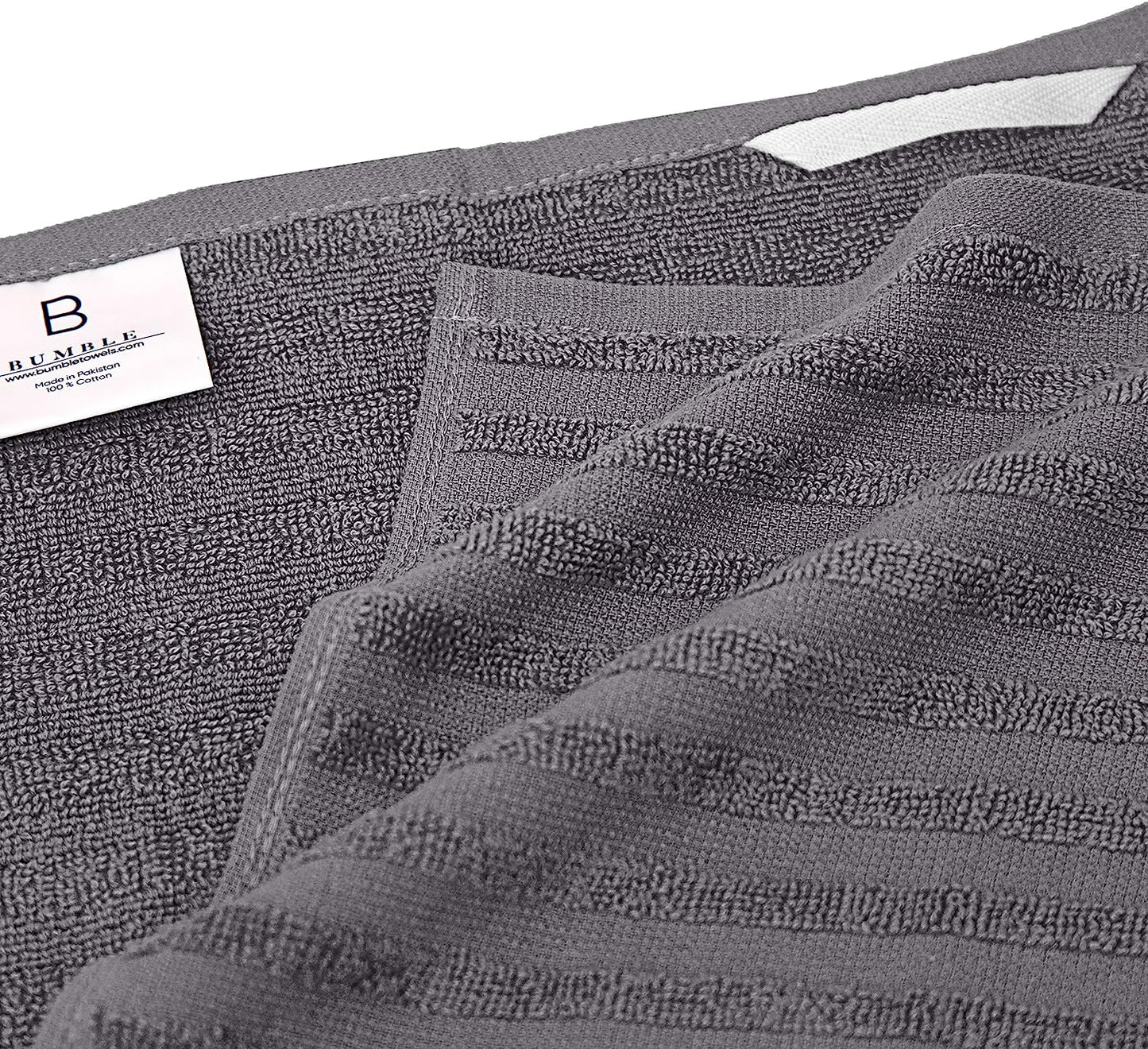 Premium Kitchen,Hand Towels (20”X 28”, 6 Pack) Large Cotton, Dish, Flat & Terry Towel Highly Absorbent Tea Towels Set with Hanging Loop Gray