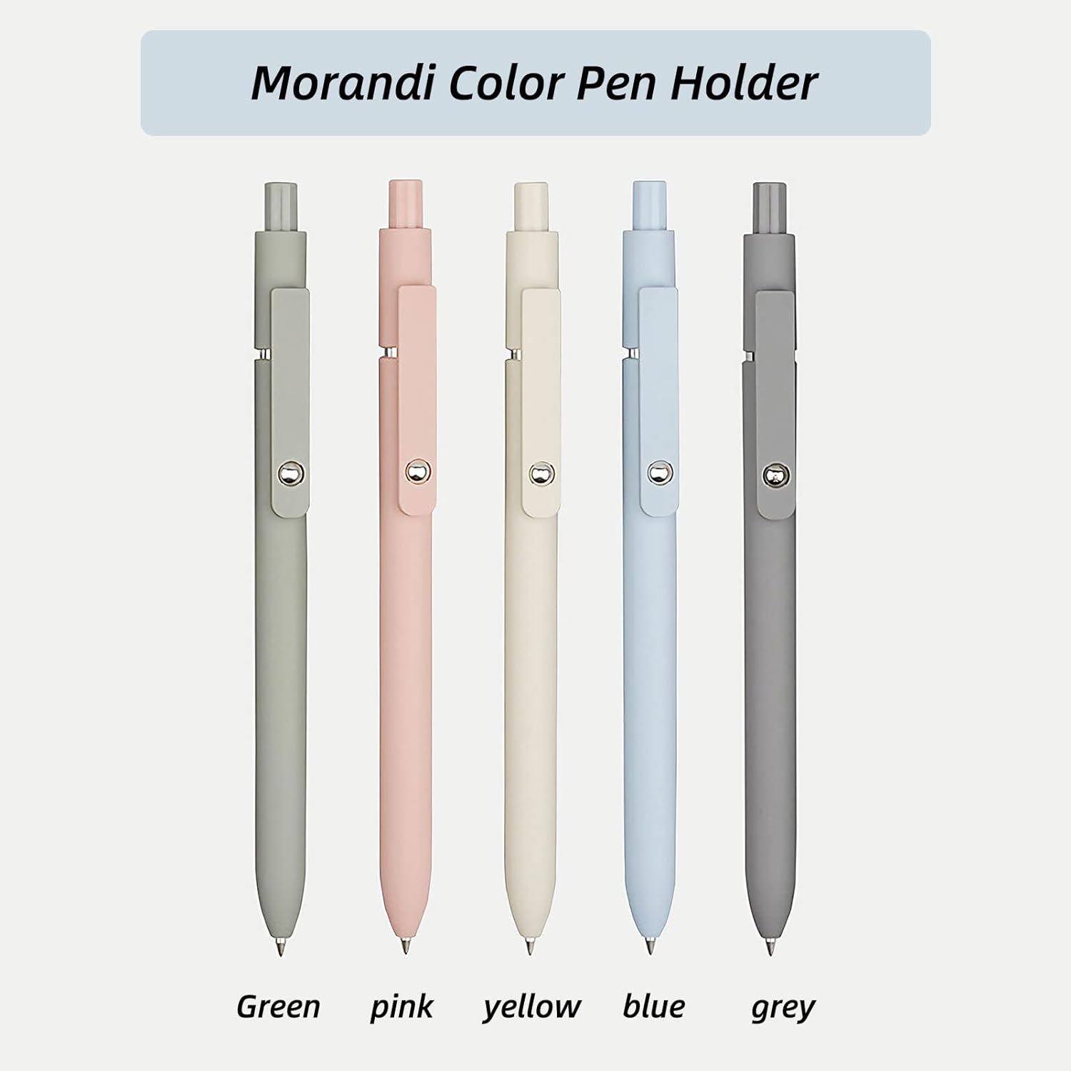 Gel Pens, 5 Pcs 0.5Mm Japanese Black Ink Pens Fine Point Smooth Writing High-End Series for Journaling Note Taking, Cute Office School Supplies Gifts Women Men (Morandi)