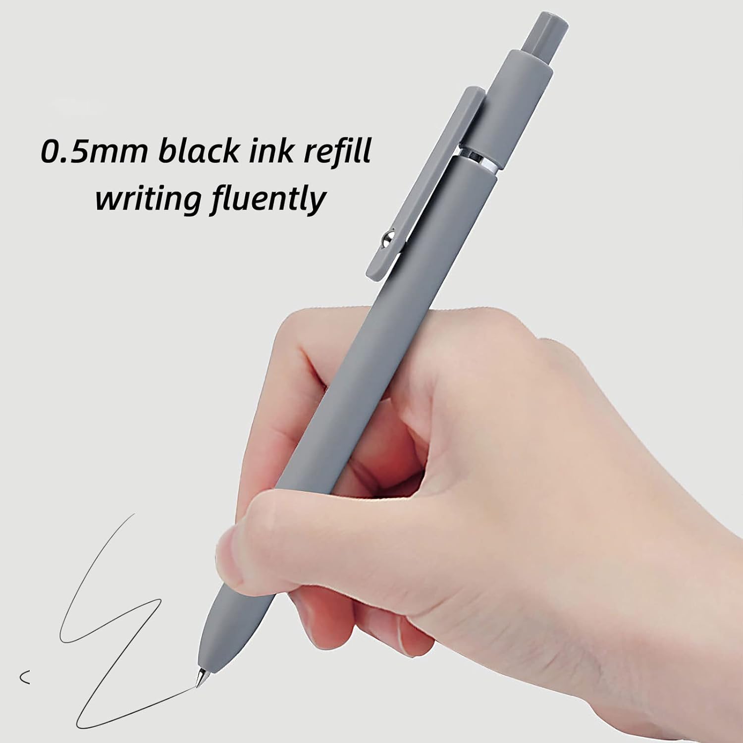 Gel Pens, 5 Pcs 0.5Mm Japanese Black Ink Pens Fine Point Smooth Writing High-End Series for Journaling Note Taking, Cute Office School Supplies Gifts Women Men (Morandi)