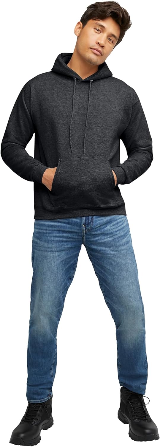 Hanes Ecosmart Hoodie, Midweight Fleece, Pullover Hooded Sweatshirt for Men