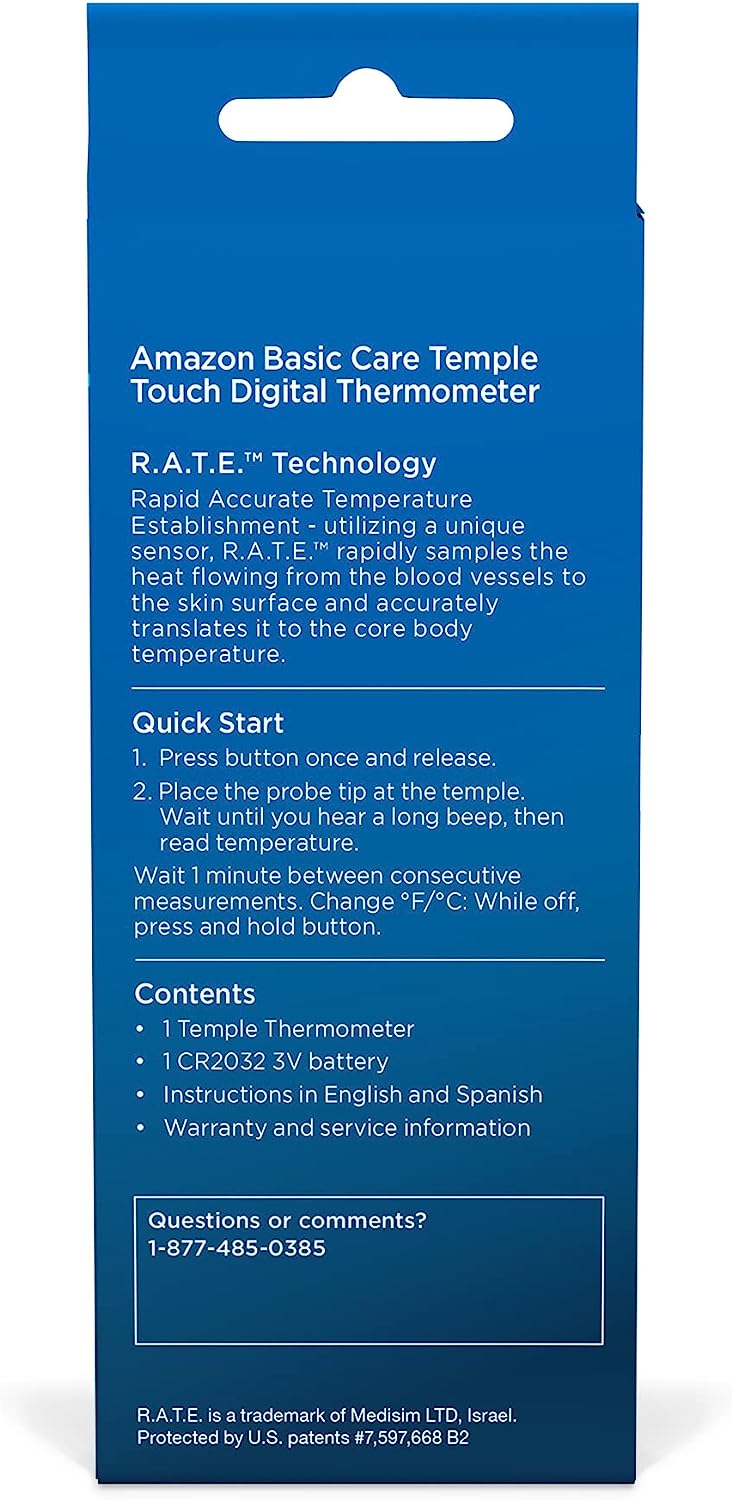 Temple Touch Digital Thermometer, White