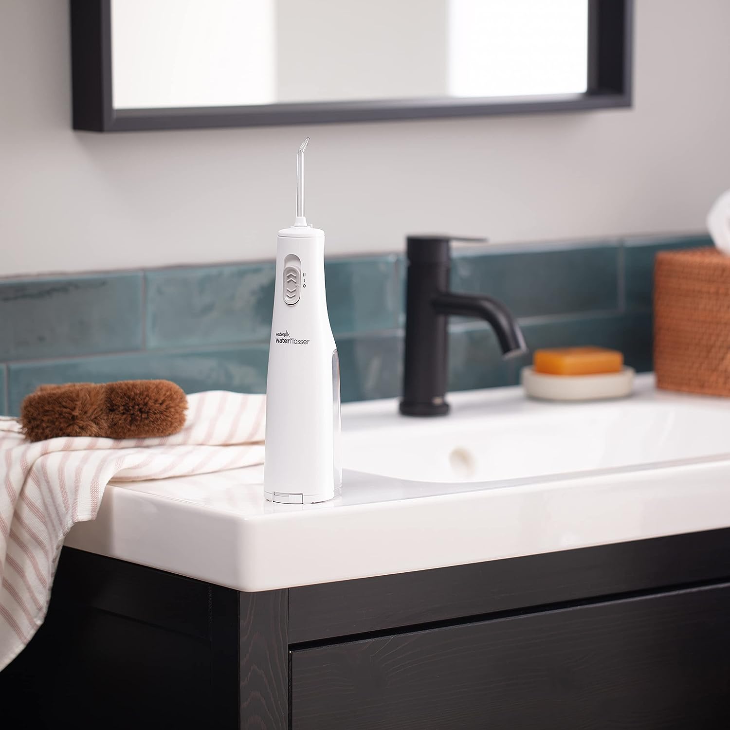 Cordless Water Flosser, Battery Operated & Portable for Travel & Home, ADA Accepted Cordless Express, White WF-02