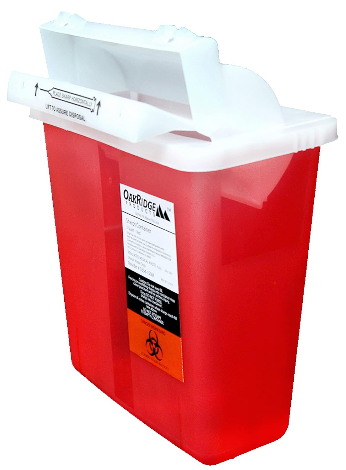 Sharps Container for Home Use and Professional 5 Quart (2-Pack), Biohazard Needle and Syringe Disposal, Mailbox Style Lid, CDC Certified