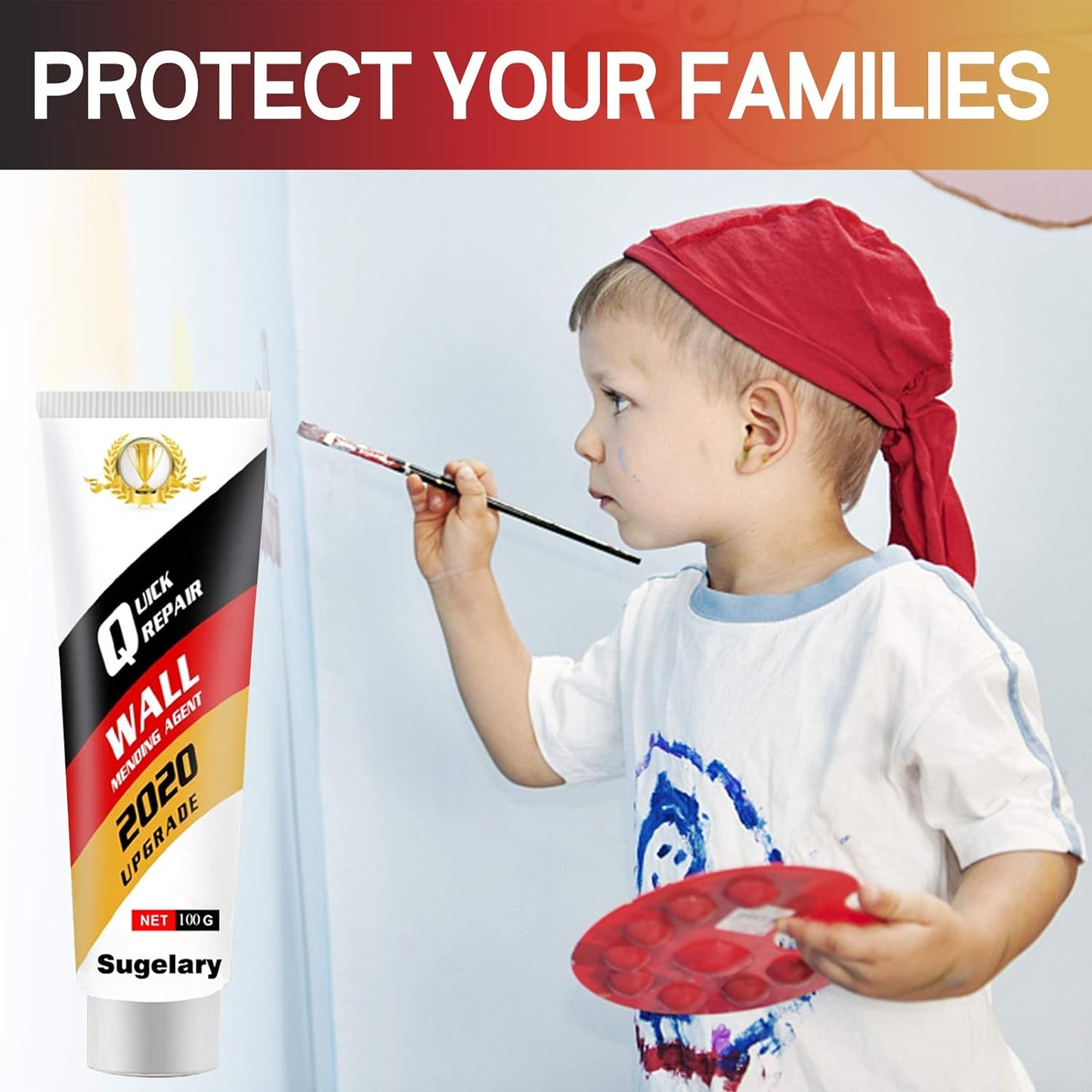 Drywall Patch Repair Kit with Scraper, Wall Spackle Repair Paste, Wall Mending Agent Quick and Easy Solution to Fill the Holes for Home Wall, Plaster Dent Repair and Wood Scratch Repair