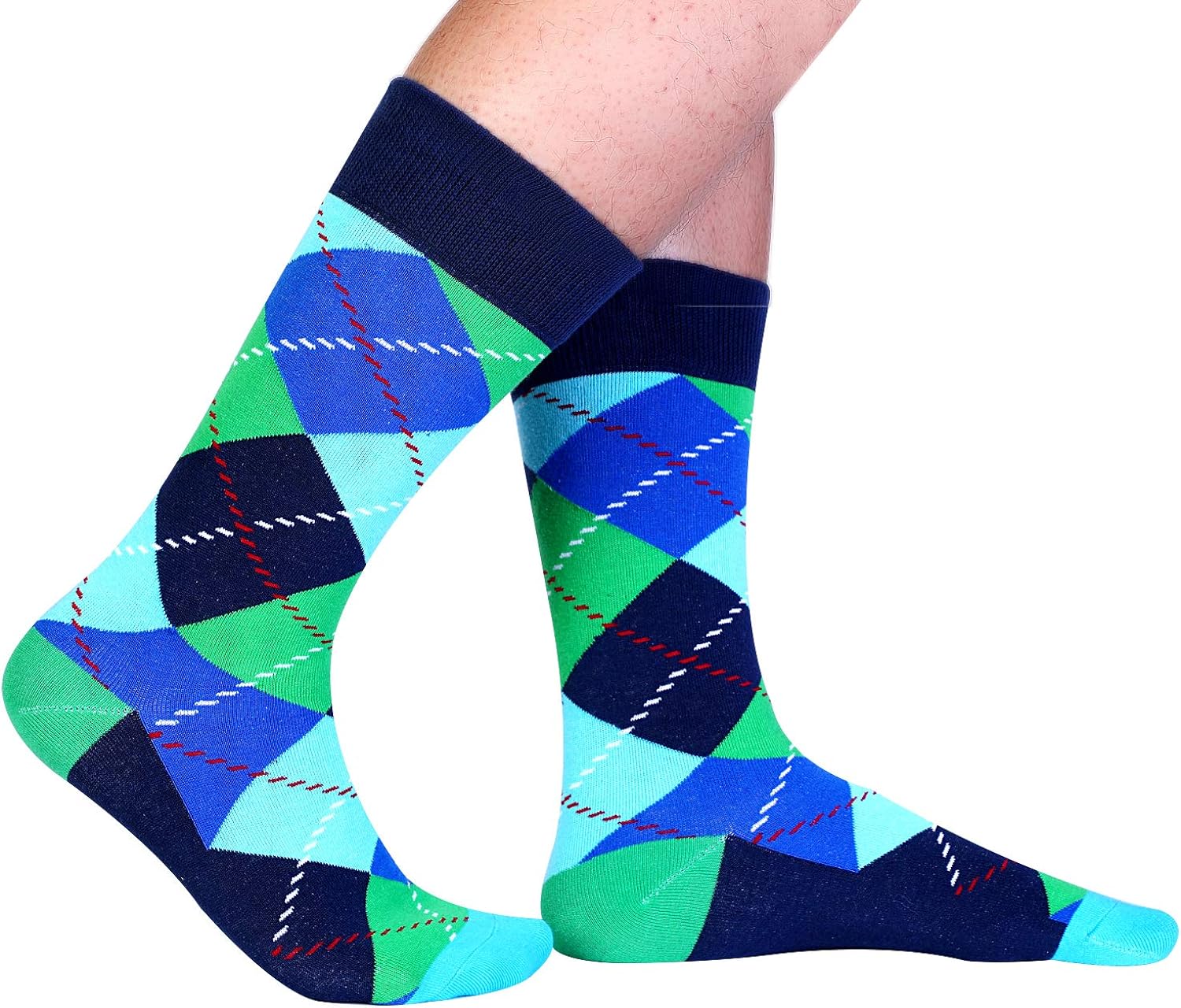 Mens Funny Fun Crazy Funky Dress Crew Socks Gifts for Men Dad Grandpa