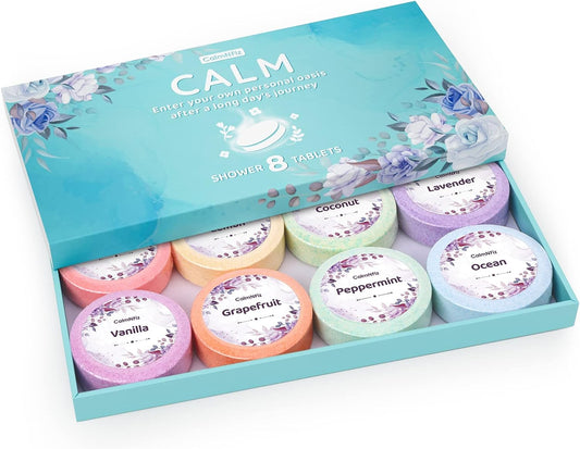 Shower Steamers Aromatherapy Gift Set-8 Pack Bath Bombs Gift for Mom & Lover with Essential Oil for Home SPA & Self Care-Mother'S Day, Birthday Gifts Easter Basket Stuffers for Women and Men
