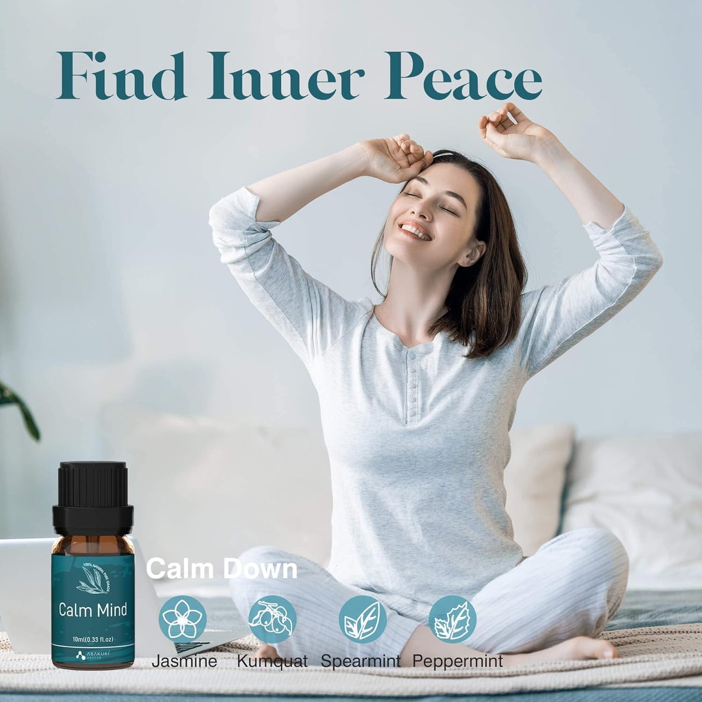 Essential Oil Blends Set for Diffusers for Home, Well-Being Gift Kit- Calming, Dreams, Breathe, Relaxing, Mood, Fresh Air Aromatherapy Oils for Humidifiers, Massage, 6X10Ml