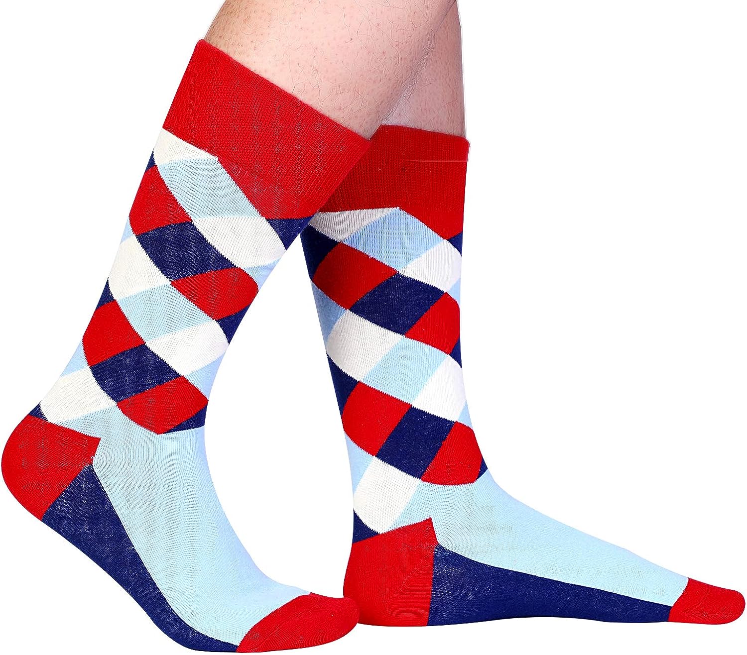 Mens Funny Fun Crazy Funky Dress Crew Socks Gifts for Men Dad Grandpa