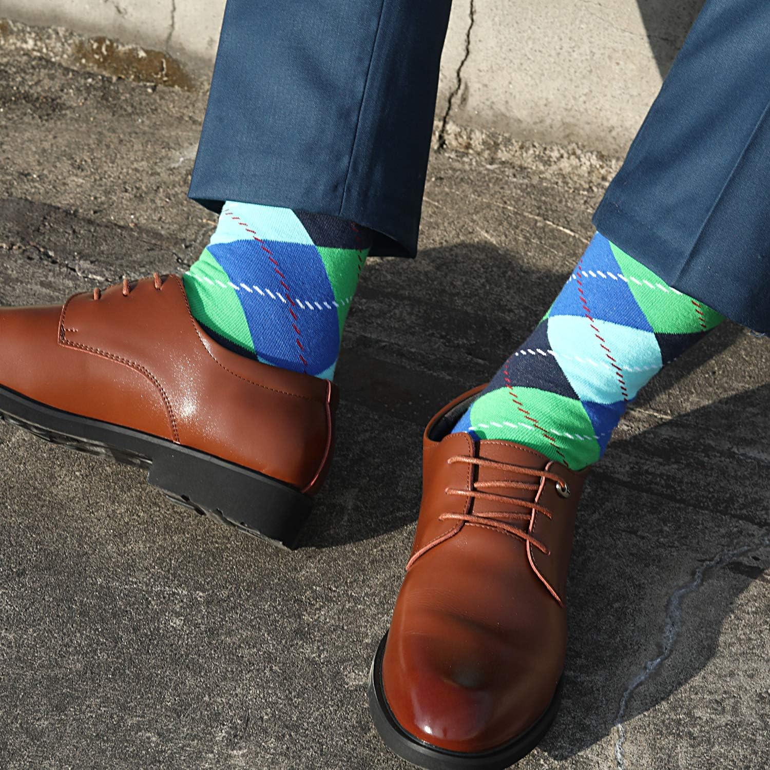 Mens Funny Fun Crazy Funky Dress Crew Socks Gifts for Men Dad Grandpa