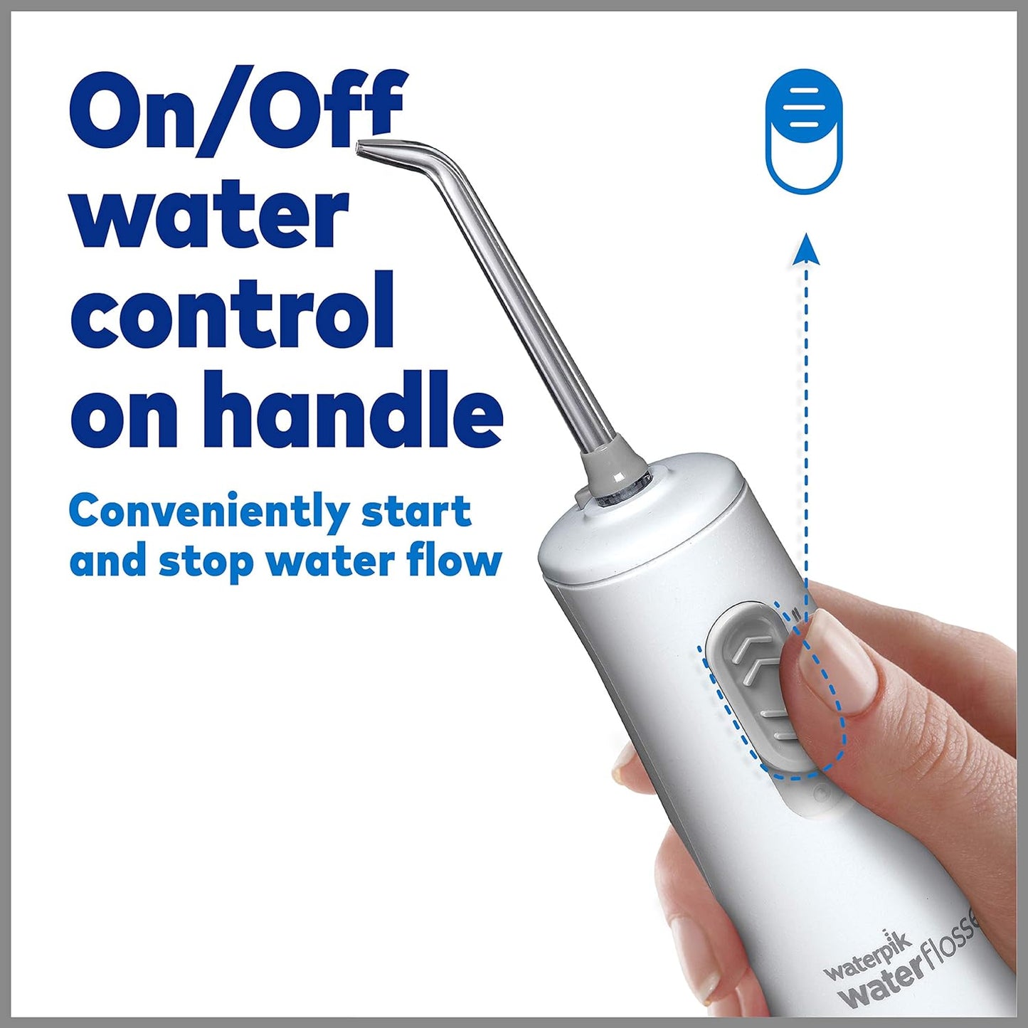 Cordless Water Flosser, Battery Operated & Portable for Travel & Home, ADA Accepted Cordless Express, White WF-02