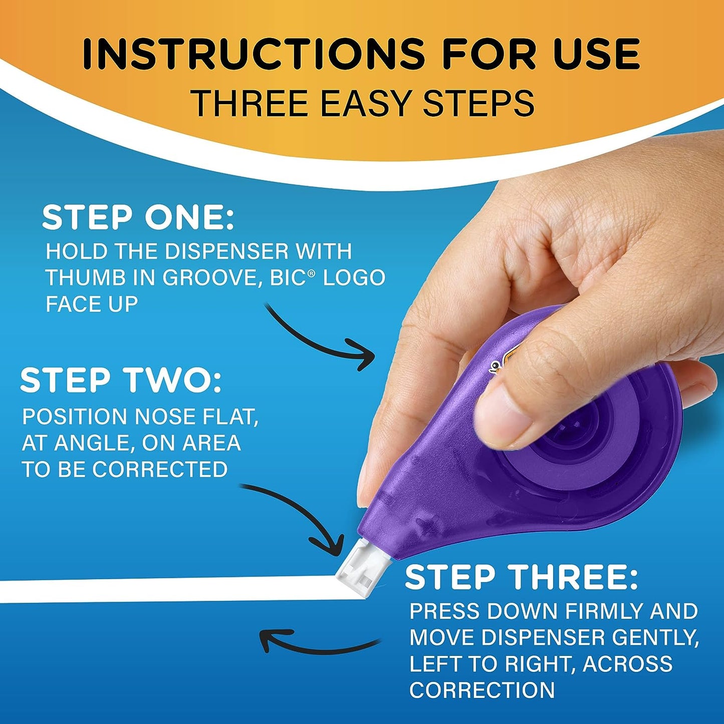 Wite-Out Brand EZ Correct Correction Tape, 19.8 Feet, 4-Count Pack of White Correction Tape, Fast, Clean and Easy to Use Tear-Resistant Tape Office or School Supplies