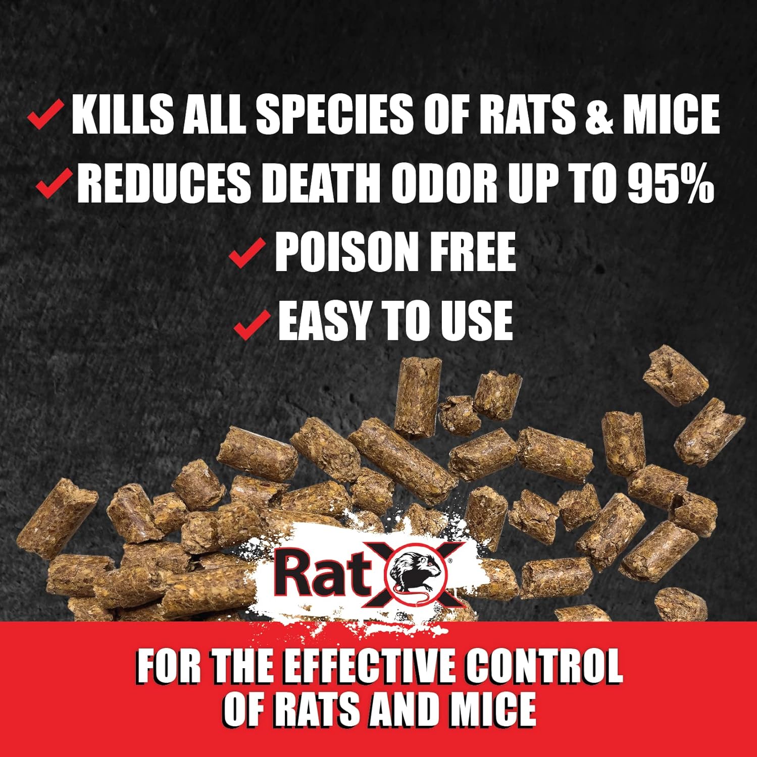 Ecoclear Products 620100-6D Ratx All-Natural for All Speices Rat and Mouse, 8 Oz. Bag