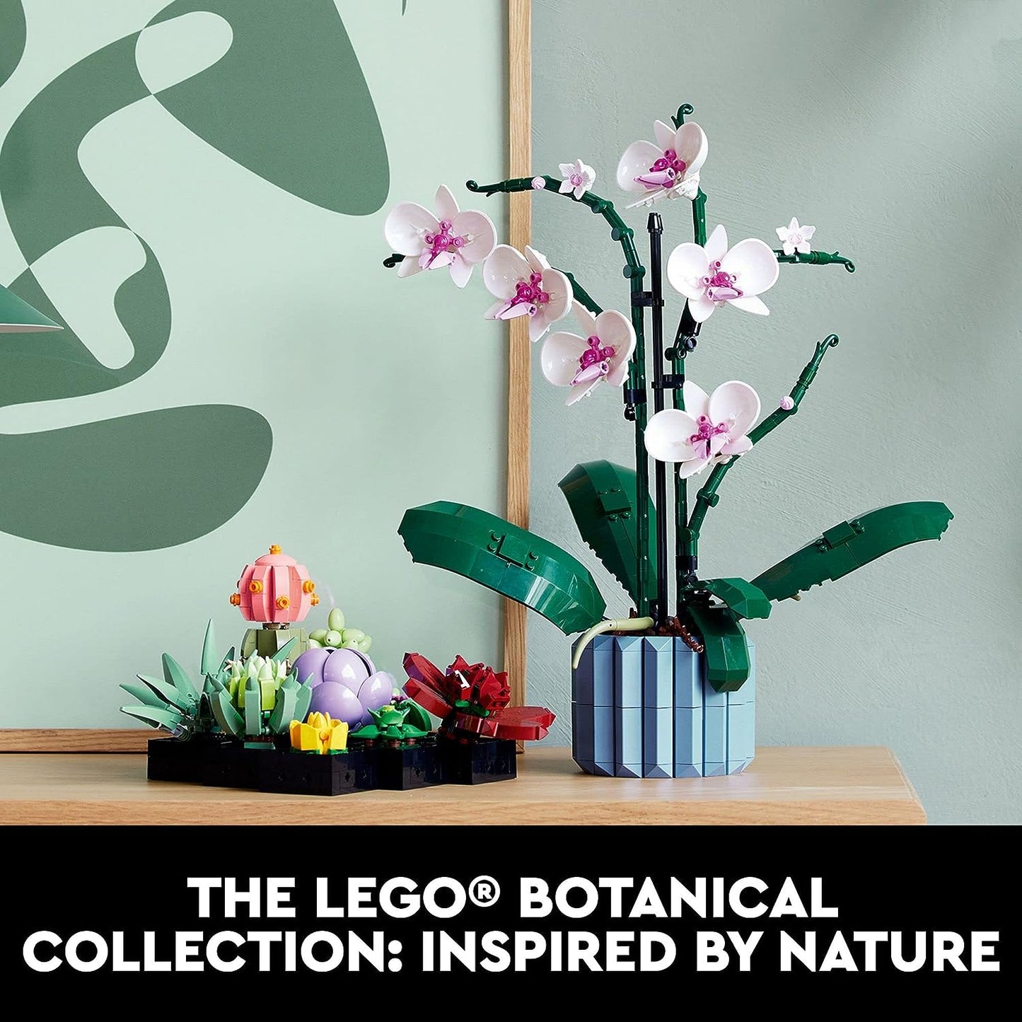 Icons Succulents 10309 Artificial Plants Set for Adults, Home Decor, Birthday, Creative Housewarming Gifts, Botanical Collection, Flower Bouquet Kit
