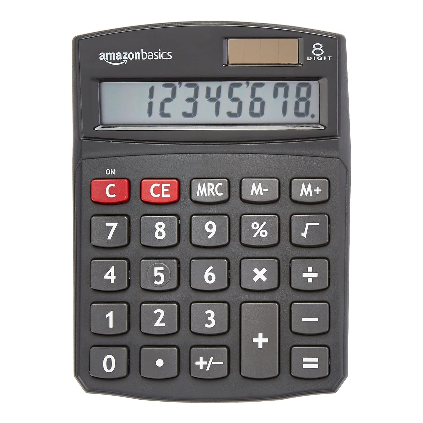 LCD 8-Digit Desktop Calculator, 1 Pack, Small, Black