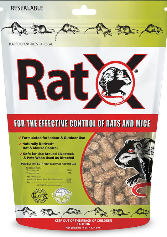 Ecoclear Products 620100-6D Ratx All-Natural for All Speices Rat and Mouse, 8 Oz. Bag