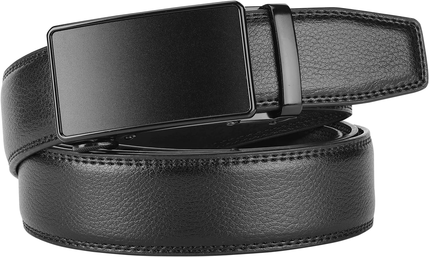 Men'S Real Leather Ratchet Dress Casual Belt, Cut to Exact Fit, Elegant Gift Box