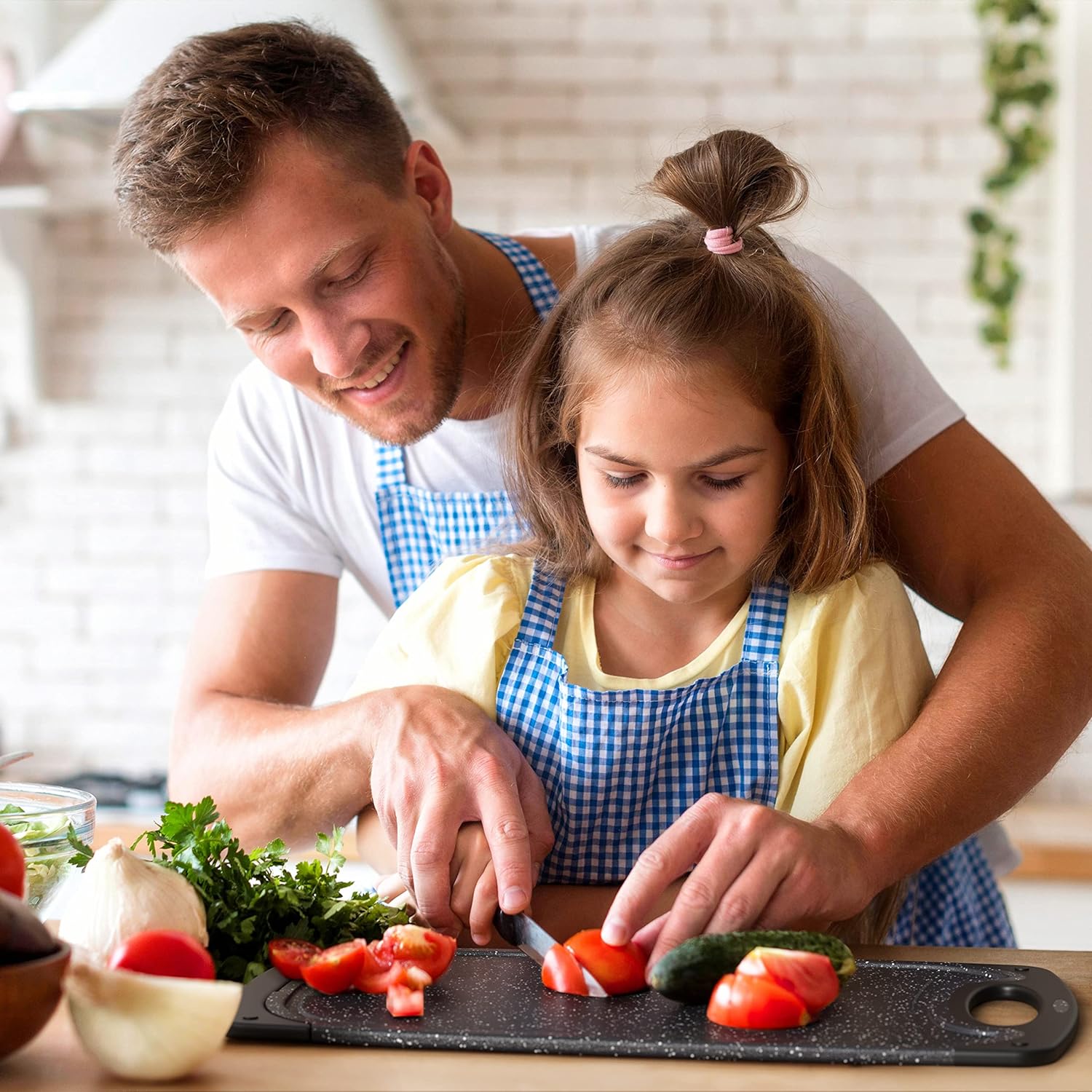 Cutting Boards - 3 Set - Warrior Strength Small to Extra Large Cutting Boards for Kitchen, Meat, Vegetables - Dishwasher Safe, Juice Groove, Non-Slip Rubber Chopping Board Set