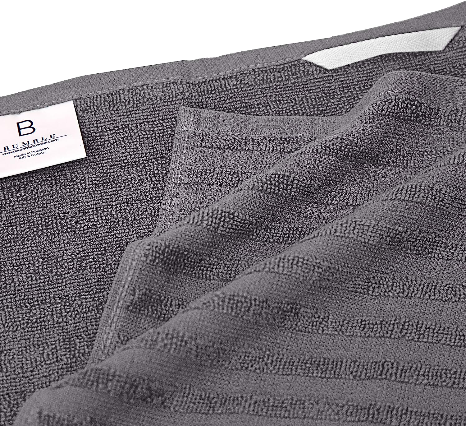 Premium Kitchen,Hand Towels (20”X 28”, 6 Pack) Large Cotton, Dish, Flat & Terry Towel Highly Absorbent Tea Towels Set with Hanging Loop Gray